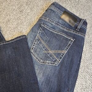 BKE Buckle Nolan Mens Dark Wash Straight Leg Jeans Size 34x30